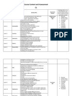 Course Content and Assessment Chart C1 (Foundation English First Semester)