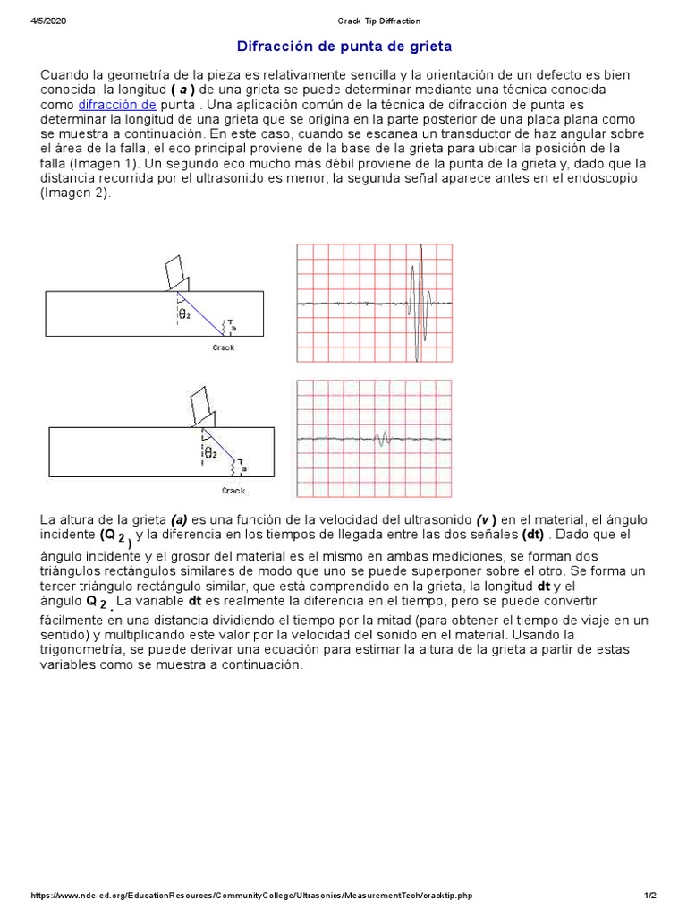 Crack Tip Diffraction | PDF