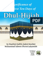 Significance First Ten Days Dhul Hijjah 060721