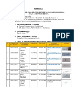 Esquema Del Informe Final Del Proyecto de Responsabilidad Social