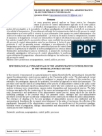 Fundamentos Epistemológicos Del Proceso de Control Administrativo en El Sector Público Venezolano