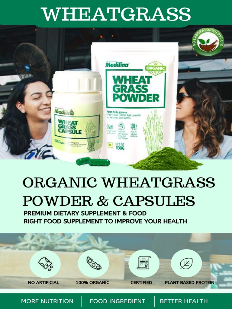 Wheatgrass Brochure PDF Dietary Supplements Nutrition