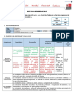 Actividad de Aprendizaje: Nro. Experiencia Mes Nro - Actividad