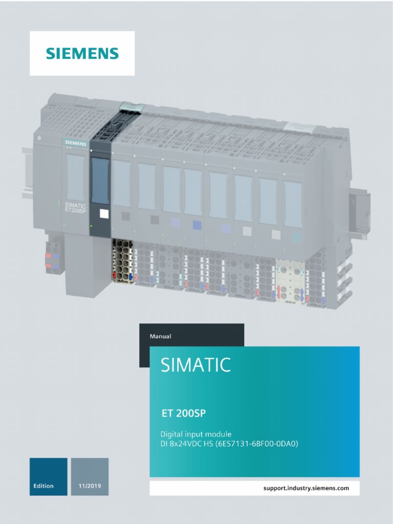 Et200sp Di 8x24vdc Hs Manual en-US en-US | PDF