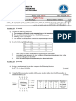 Ain Shams University Faculty of Engineering: Digital Design