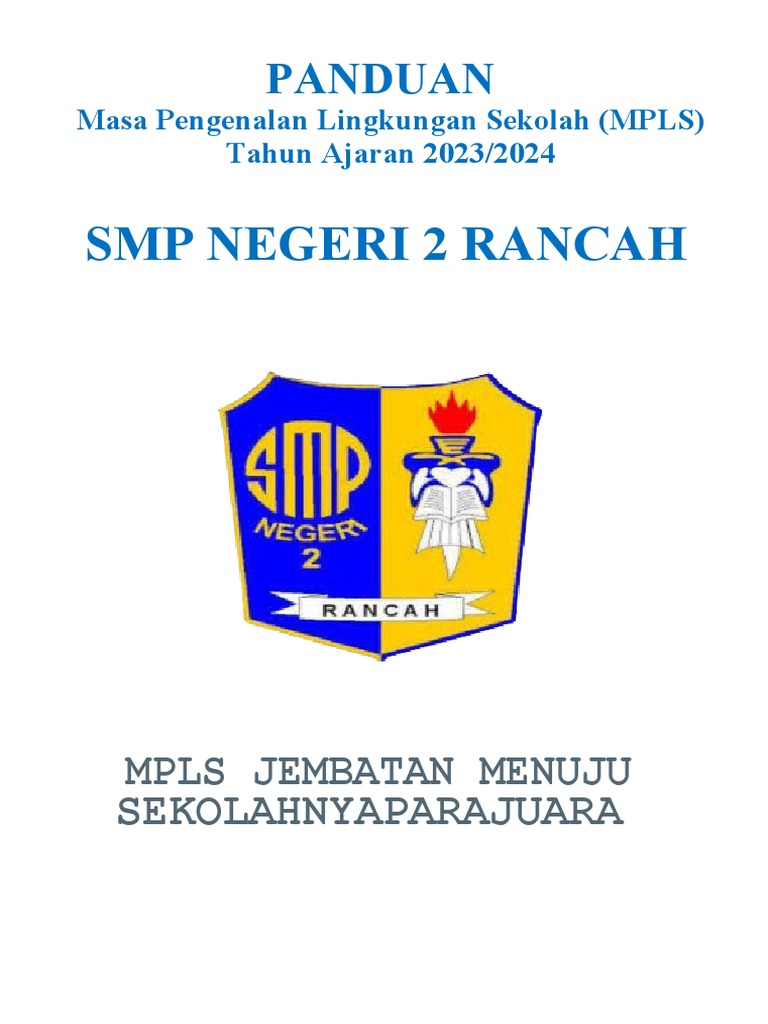 Panduan MPLS SMP Negeri 2 Rancah 2023 | PDF