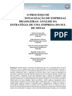 Artigo Módulo II - O Processo de Internacionalização Das Empresas Brasileiras - Gislaine F Sales