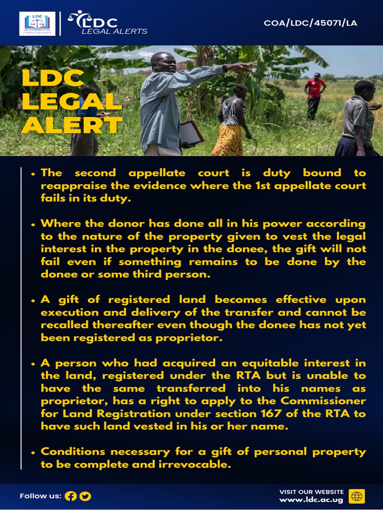 A Gift of Registered Land Effective Upon Execution and Delivery