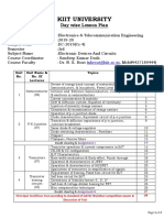 Kiit University: Day Wise Lesson Plan