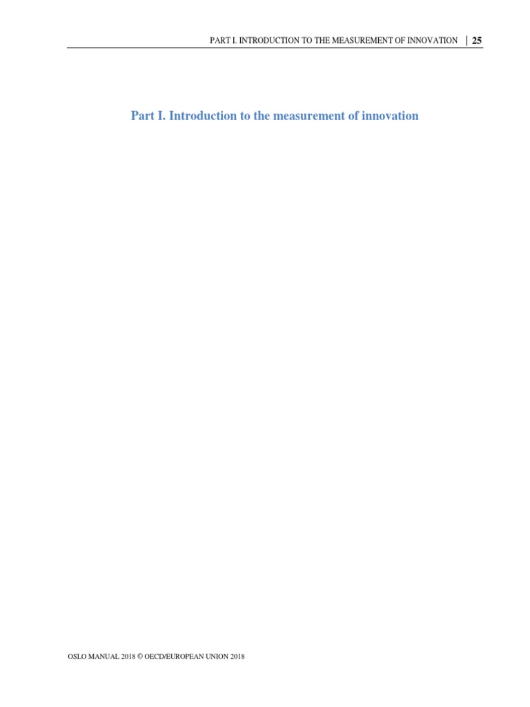 Oslo Manual 2018: Innovation Measurement | PDF | Innovation | Survey ...