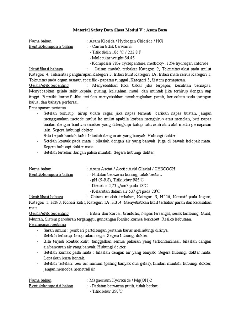 Msds Modul 5 Pdf Kesehatan Holistik