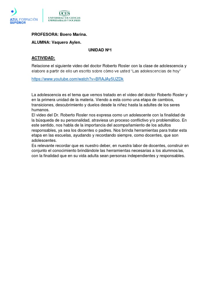 Unidad 2 | PDF | Crecimiento personal y profesional | Relaciones ...