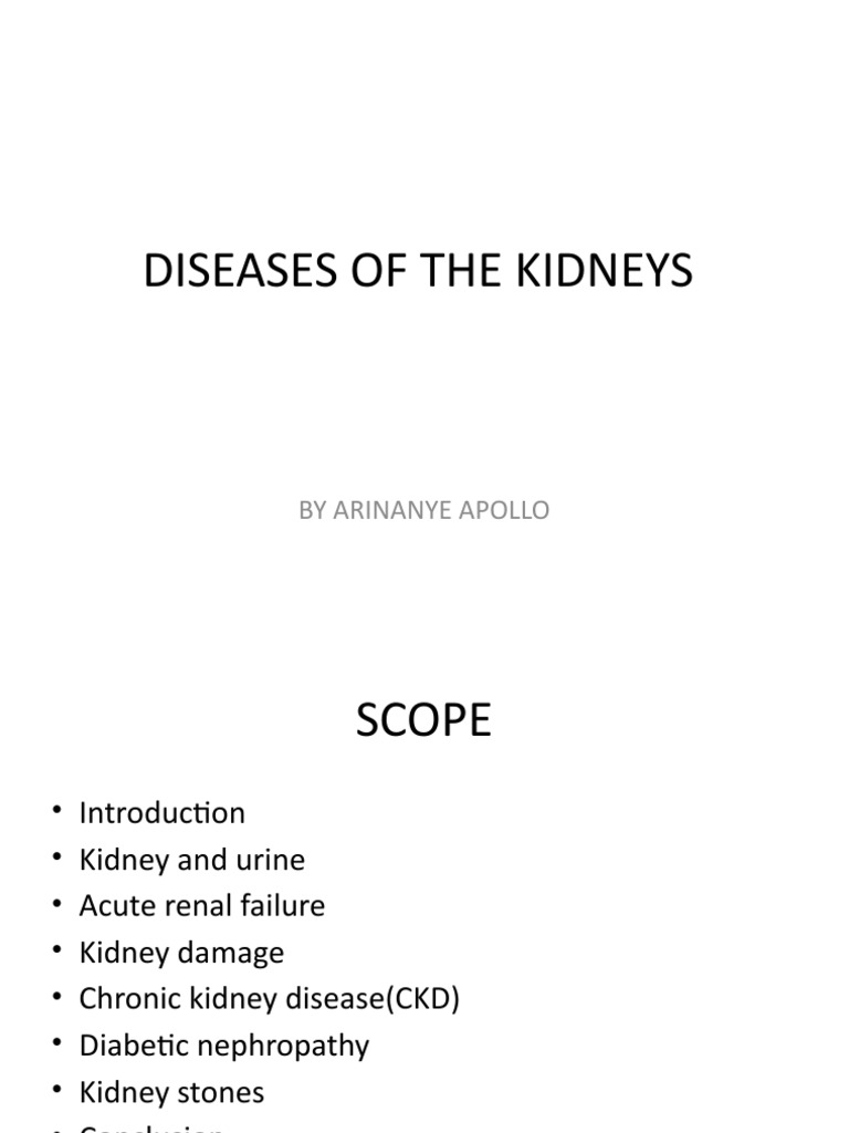Kidney Diseases PDF Kidney Chronic Kidney Disease
