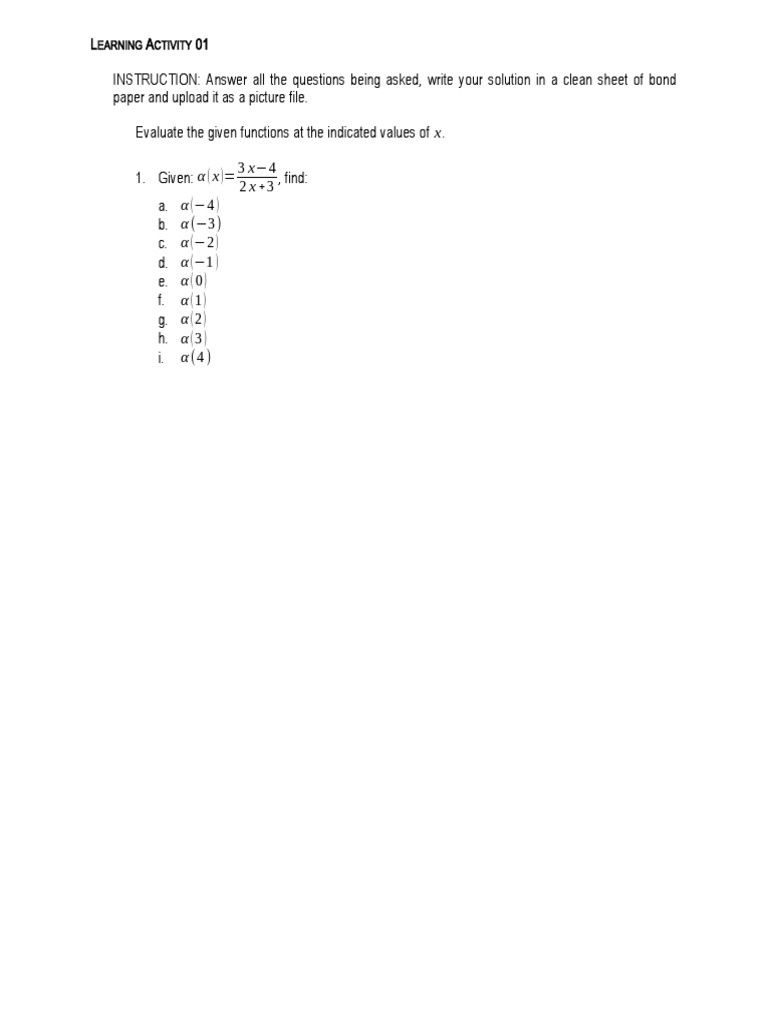 Learning Activity 01 | PDF