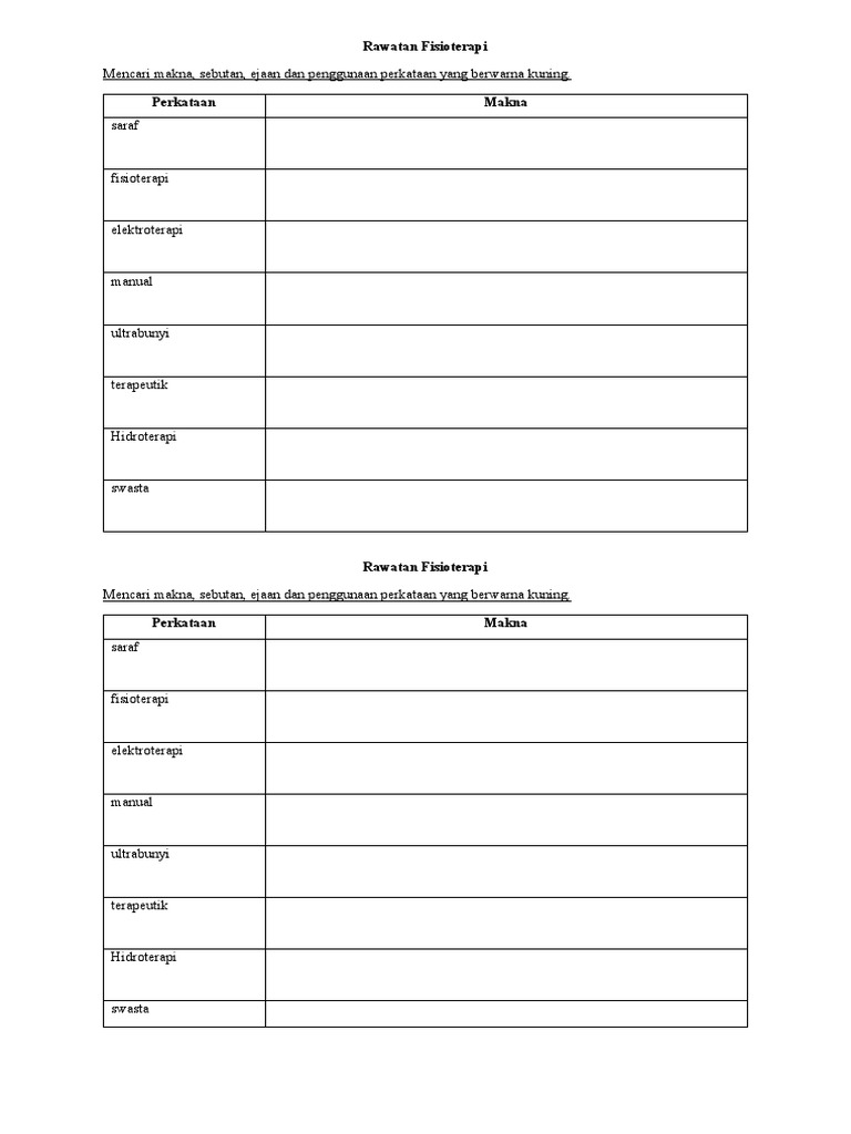 Rawatan Fisioterapi | PDF
