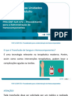 PRS ENF HJK 072 Procedimento para a administração de hemocomponentes