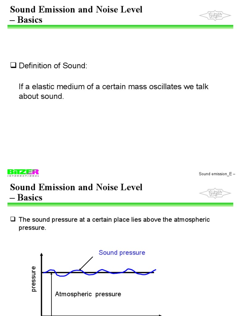 Sound Emission Calculation E PDF Emission Spectrum Sound