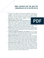 Las Principales Razones Por Las Que Los Usuarios Te Abandonan en El Carrito de La Compra