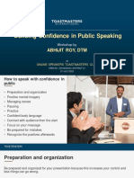 Building Confidence in Public Speaking - 03rd July 2022