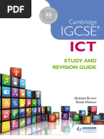 Cambridge IGCSE ICT Study and Revision Guide Study Guide - Graham Brown and David Watson