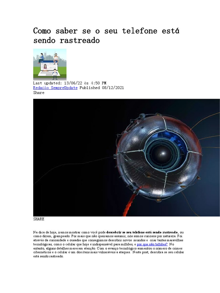Como Saber Se o Seu Telefone Está Sendo Rastreado | PDF