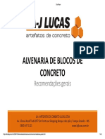 ALVENARIA DE BLOCOS DE CONCRETO Recomendações Gerais - PDF Download Grátis