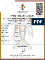 Ssenoga Covid Certificate