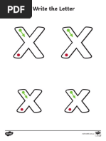 Letter X Worksheets