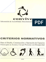 Criterios Normativos para El Diseño, Construcción y Operación de Espacios Físicos para Su Acceso y Uso Por Personas Con Discapacidad