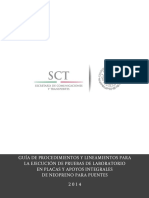 Guía de Procedimientos y Lineamientos para La Ejecución de Pruebas de Laboratorio en Placas y Apoyos Integrales de Neopreno para Puentes - 2014