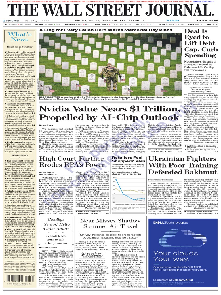 Wallstreetjournal 20230526 TheWallStreetJournal | PDF | Dow Jones  Industrial Average | Clean Water Act