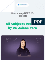 All Subjects Revision by Dr. Zainab Vora: Unacademy NEET PG Presents
