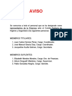 Aviso Representantes Empresa