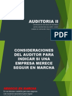 Presentación Consideraciones Del Auditor para Indicar Si Una Empresa Merece Seguir en Marcha