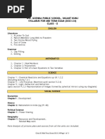 Class 10 Mid Term Exam Class 10 Syllabus - 2023-24