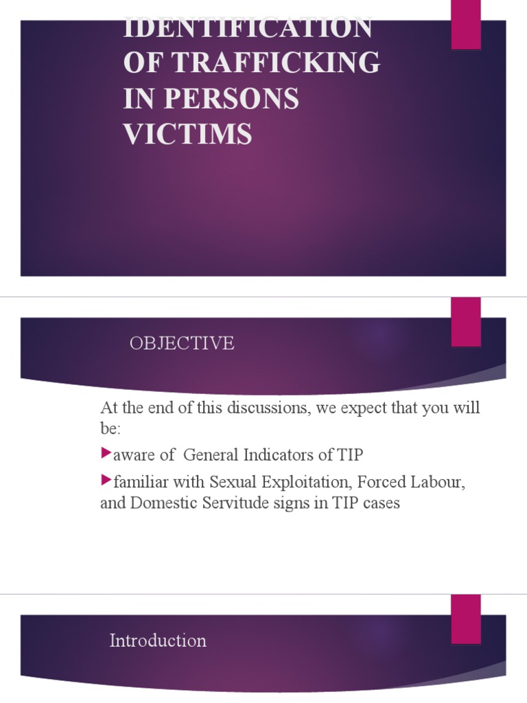 Indicators on Trafficking In Persons PDF Human Trafficking