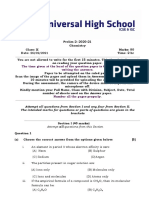 10th Grade Chemistry Practice Paper
