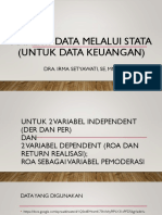 Analisis Data Melalui Stata Untuk Data Keuangan