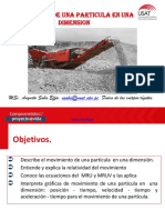 Movimiento de Una Particula en Una Dimension: Msc. Augusto Saba Effio. Física de Los Cuerpos Rígidos