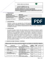 Ala de Combate Nro. 22 Grupo Logístico Nro. 222: ESPECIFICACIONES TÉCNICAS Nro. FA-JKC-O-gcl-058-2023