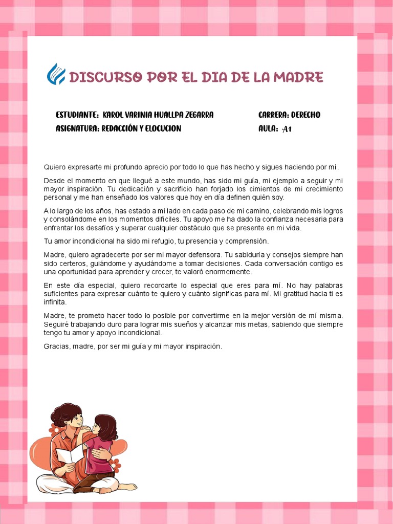 Discurso Por El Dia De La Madre Pdf
