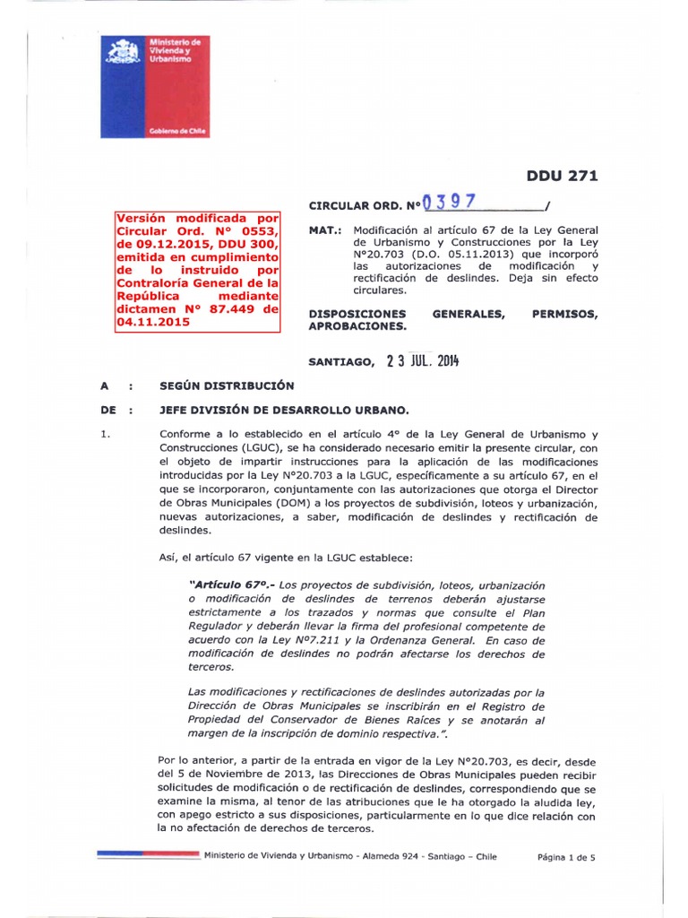 DDU 271 Modificada Por DDU 300 | PDF