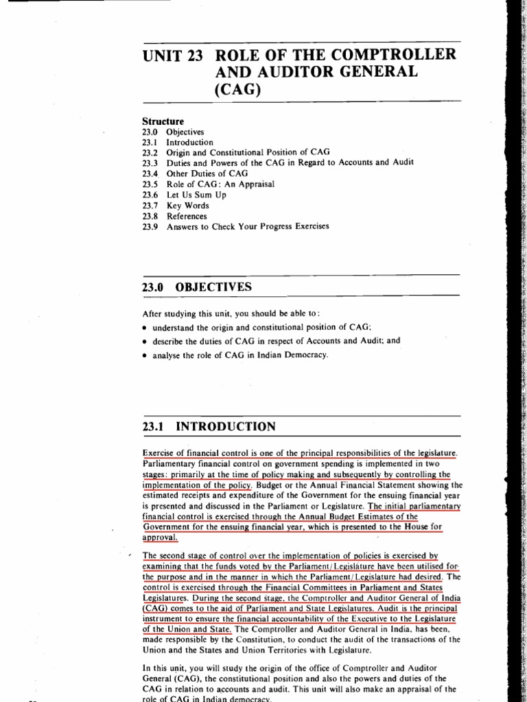 Cag Ignou Pdf Government Of India Government