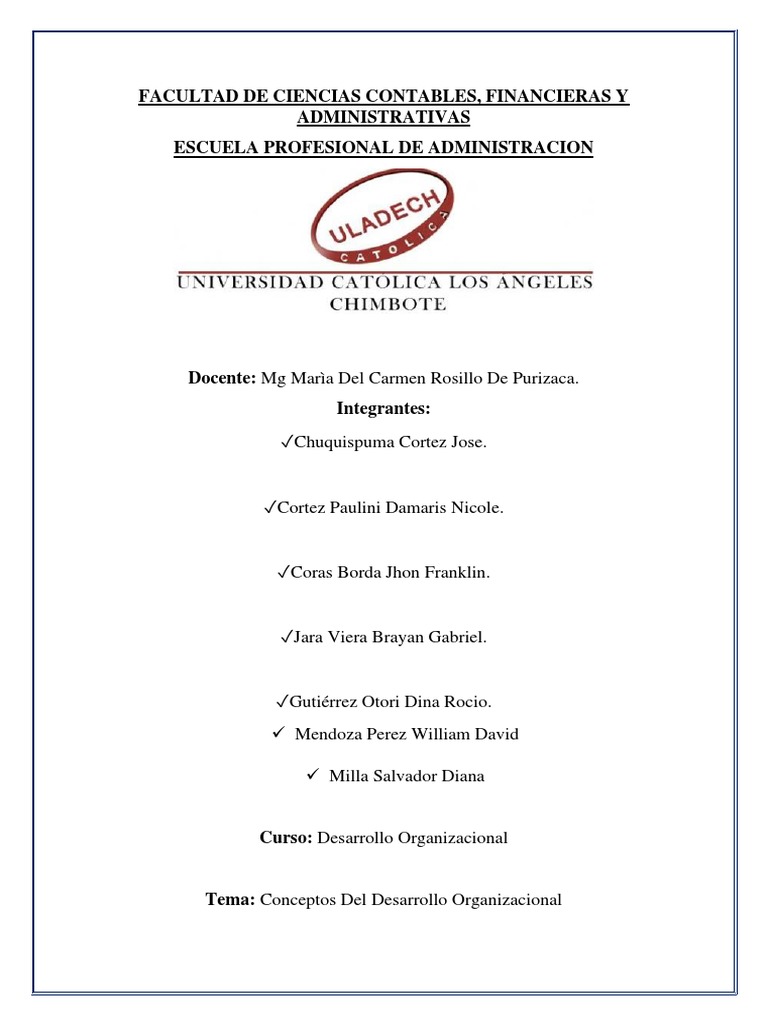 Desarrollo Organizacional | PDF