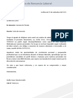 Carta de Renuncia