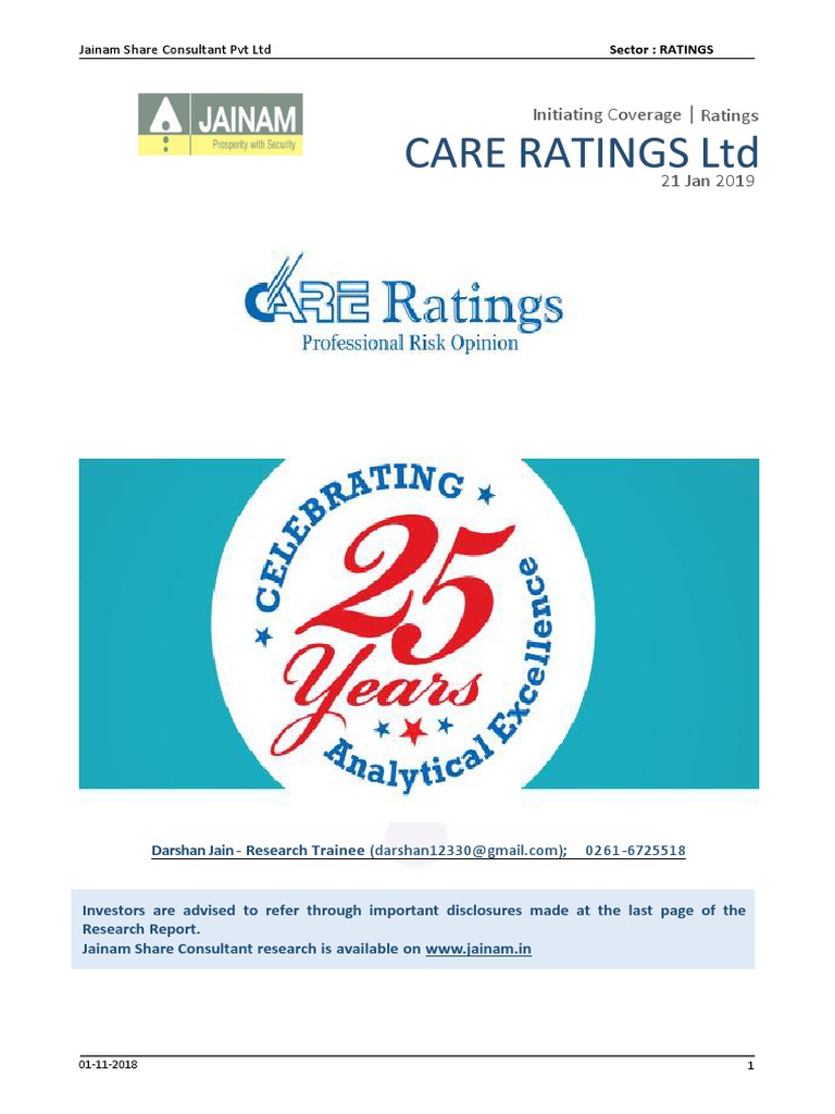 CARE Ratings Initial (Jainam) | PDF