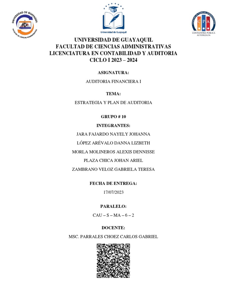 Grupo 10 - Estrategia y Plan de Auditoria | PDF | Auditoría | Supermercado