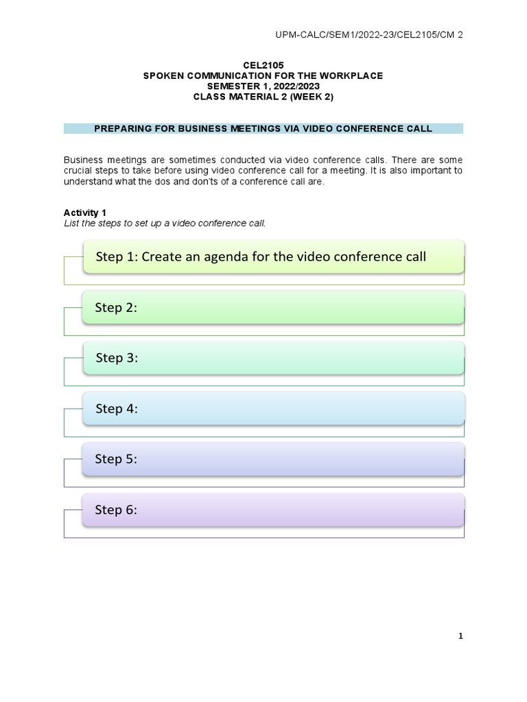 Video Conference Call Best Practices | PDF | Communication | Human ...