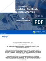 BCS Foundation Certificate in Business Analysis: Course 3507