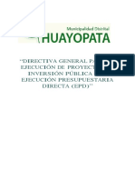 Directiva para La Ejecucion de PIP MDH